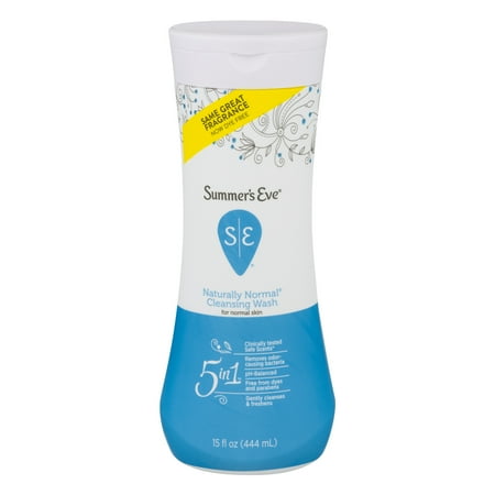 Summer's Eve 5 in 1 Naturally Normal Cleansing Wash for Normal Skin, 15.0 FL OZ