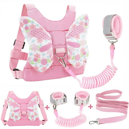3 in 1 Toddlers Leash   Anti Lost Wrist Link Child Kids Safety Harness Kids Walking Wristband Assistant for Girl Pink Christmas Gift