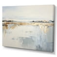 thumbnail image 2 of Designart "Striking Beige And Gold Skyline By The Coast" Port Landscape Wall Art Living Room, 2 of 7