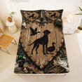 thumbnail image 5 of Homewish Rustic Farmhouse Cabin Queen Sheets,Retro Dog Duck Queen Sheet Sets,Brown,4-Piece,1 Flat Sheet, 1 Fitted Sheet and 2 Pillowcases, 5 of 6