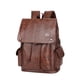 thumbnail image 4 of Mochila para portátil de cuero PU, mochila de negocios con hombro ajustable marrón oscuro, 4 of 9