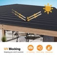 thumbnail image 2 of Modern Shade 12x24 Cedar Wood Gazebo Hardtop Slope Roof Rot Resistant Snow And Wind Resistant For Backyard Deck And Garden, 2 of 8