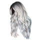 thumbnail image 2 of Pelucas con flequillo para mujer, peluca ondulada suelta, mechas teñidas, cabello rizado de longitud media, fibra química, cobertura total, tocado para actor., 2 of 5
