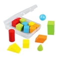 thumbnail image 1 of HILABEE Math Shapes Geometric Solids ,Sorting Stacking Toys, Color Shape Sorting, Mathematical Teaching Aids for Game Teaching Preschool ,Shape Sorters 16cubes, 1 of 9