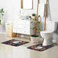 thumbnail image 6 of Yayeee Bath Rug for Bathroom Floor Non Slip Rectangle Fluffy Soft Absorbent Mat, 16"x24", Brown Abstract Eagle, 6 of 7