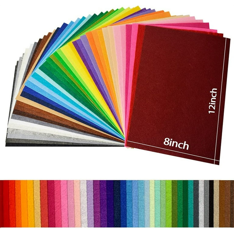 10/20/40pcs Felt Sheets Multi Color Variety Pack 15x15cm Felt Pieces Felt  Squares 1mm Thickness Soft Felt DIY Fabric Squares