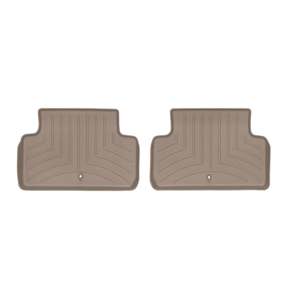 WeatherTech Custom Fit FloorLiners compatible with 2019-2025 Genesis G70 - 2nd Row (2-Piece Liner), Tan