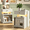 White, variant on Winkalon Farmhouse Nightstand with Charging Station and Sliding Drawer, Rustic Wood Bed Side Tables with Open Storage Shelf, Bedroom Living Room,Black