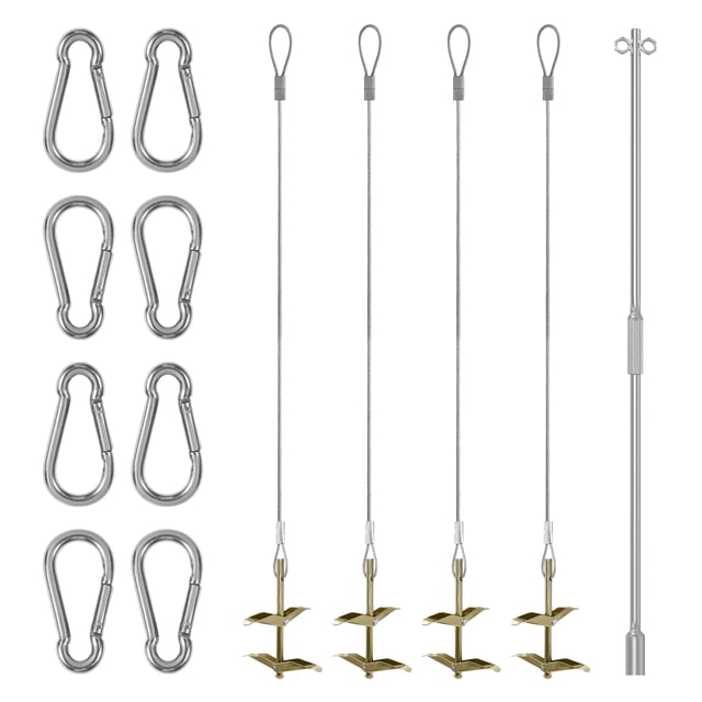 Kit de anclajes al suelo SIHAIAN para cubierta de piscina y sombra