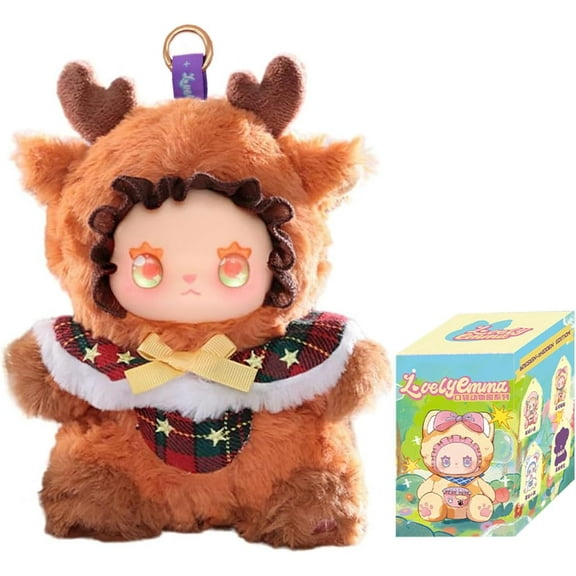 Emma Plush Doll Blind Box Figures, 6.7'' Cute Stuffed Animal Blind Plush, Kawaii 1 of 6 Possible Mystery Boxes Collectible Toys Cute Soft Plushies Birthday Gifts (Lovely Emma Pocket Zoo Series)