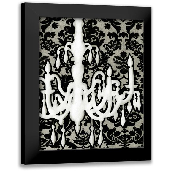 Harper, Ethan 12x14 Black Modern Framed Museum Art Print Titled - Patterned Chandelier II