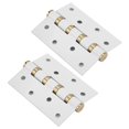 thumbnail image 1 of Bisagra de puerta de acero inoxidable de 4 pulgadas y 3mm, silenciador de hojas sueltas, bisagras amortiguadoras, rodamiento silencioso para puertas de madera, 1 of 11