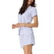 thumbnail image 3 of Conjunto de pijama Zelbuck para mujer, moderno, de 2 piezas con botones, 3 of 4