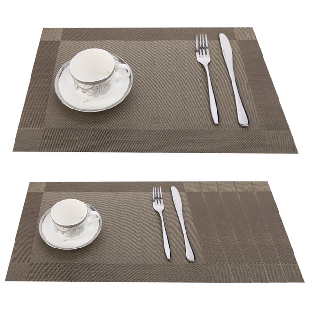 Los manteles individuales diagonales del PVC del marco 6pcs tejieron la estera impermeable y antideslizante fácil limpiar del aislamiento
