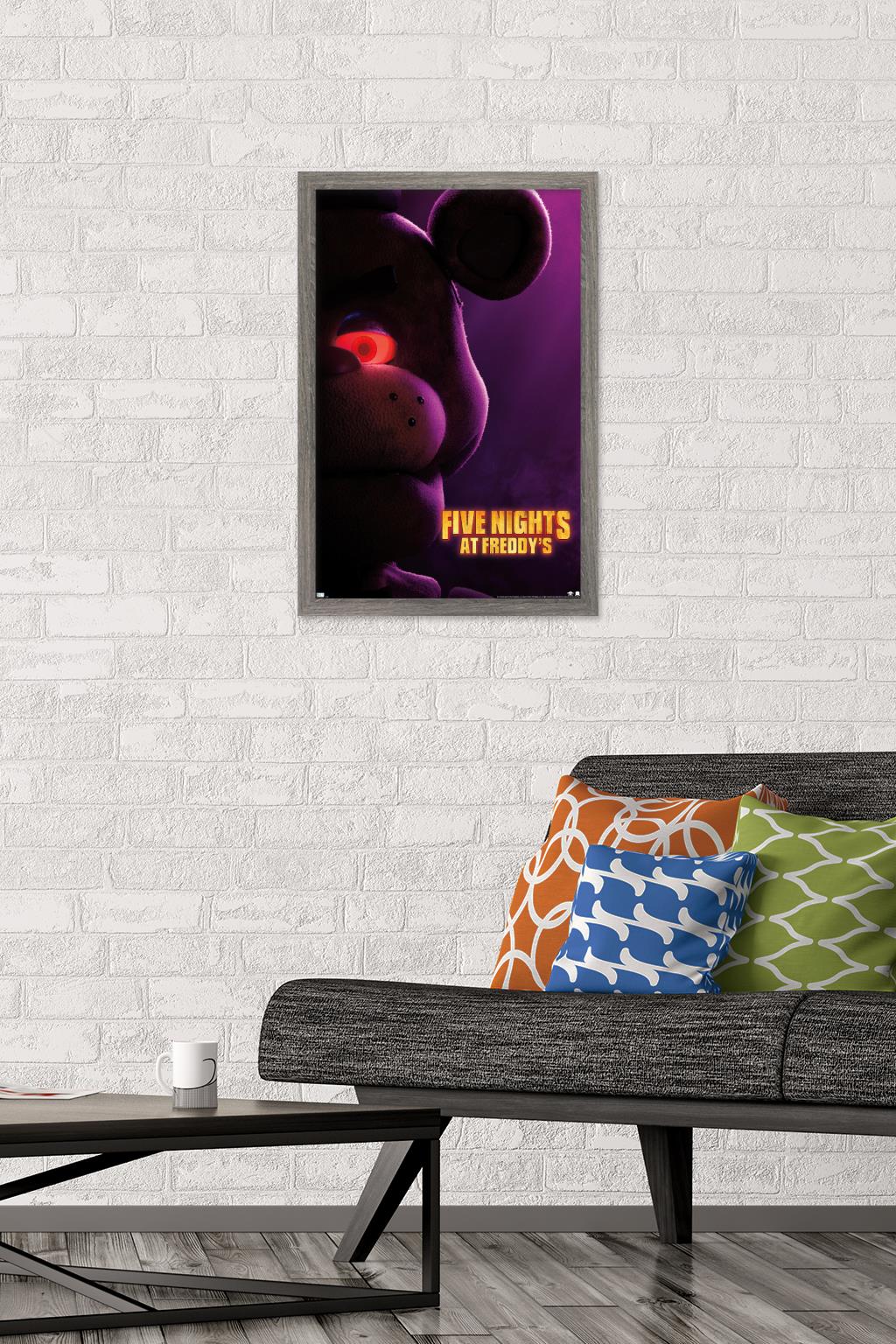 Five Nights at Freddy's Movie - Freddy One Sheet Wall Poster, 14.725" x 22.375" Framed
