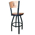 thumbnail image 3 of L038 New Mexico 36" Swivel Bar Stool with Black Wrinkle Finish and a Laser Engraved Back, 3 of 7