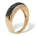 thumbnail image 2 of PalmBeach Jewelry .22 TCW Black Spinel and CZ Gold-Plated Sterling Silver Engagement Ring, 2 of 5
