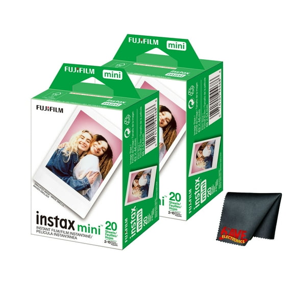 Fujifilm Instax Mini Instant Camera Film (40 Exposure)   Cleaning Cloth