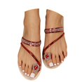 thumbnail image 3 of Bibifish Womens Slide Sandals Rhinestone Strappy Open Toe Mule Slippers Summer Fashion Casual Beach Shoes, 3 of 7