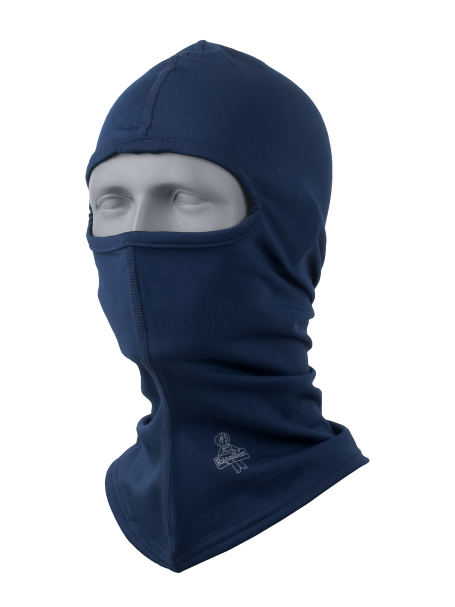 RefrigiWear FlexWear Lightweight Lined Long Neck Open Hole Balaclava Face Mask (Navy, One Size