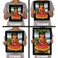 thumbnail image 7 of IBA Indianbeautifulart Lord Gautam Buddha In Meditation Poses Digital Prints Poster With Frame For Living Room Home Decor Religious Frame Wooden Frame For Wall Decor, 7 of 7