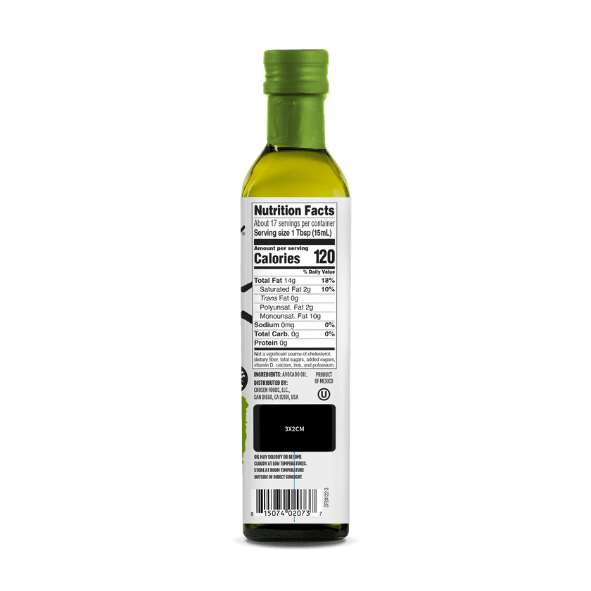 Pack of 6, Chosen Foods 100% Pure Avocado Oil, 8.4 fl oz
