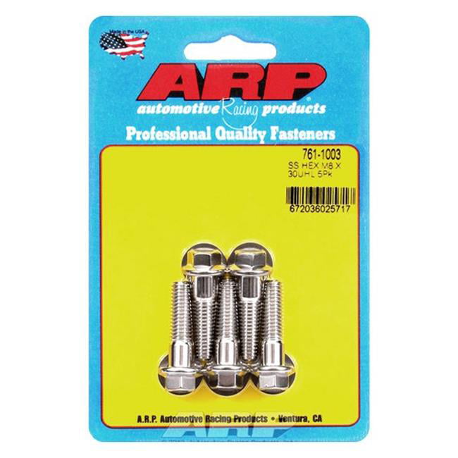 8mm x 1.25 x 20 5 Piece 6-Point Stainless Steel Bolt Kit ARP 761-1001 