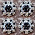 thumbnail image 4 of Set Of 2 Western Screw Back Concho Black Ab Crystal 1-1/4In. Saddle, 4 of 7