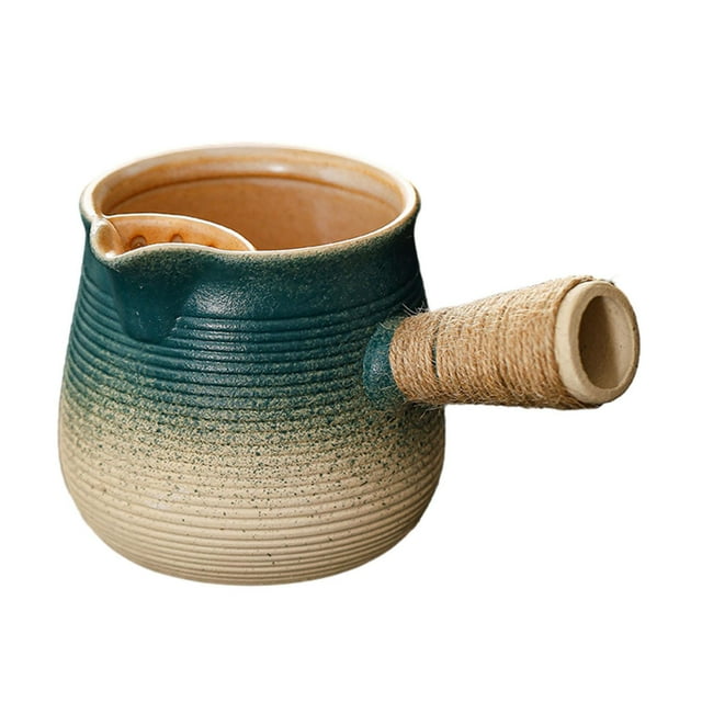 jifeng 760ml Ceramic Teapot Lightweight Tea Maker Kettle for Camping Kitchen Hiking Navy blue