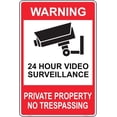 thumbnail image 2 of Haobase 2 Pcs Private Property No Trespassing Sign Sticker - 30 cm x 20 cm - Self Adhesive Vinyl, 2 of 3
