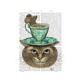 thumbnail image 2 of Art.com Cheshire Cat with Cup on Head Art Print by Fab Funky, 12" x 16", 2 of 4