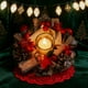 thumbnail image 5 of Decoraciones navideñas, adornos navideños, candelabro navideño a pilas con bayas rojas y piñas, decoración rústica de madera para la mesa, ideal para la chimenea o el comedor durante las fiestas., 5 of 6