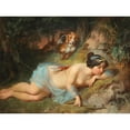 thumbnail image 2 of Friedrich Sturm 24x19 Black Ornate Framed Double Matted Museum Art Print Titled: Diana (1863), 2 of 5