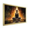 thumbnail image 2 of Designart "Woman Finding Inner Peace Through Meditation" Spiritual Framed Wall Art Decor - Global Yellow Meditation Entryway Framed Wall Art Print, 2 of 6