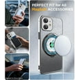 thumbnail image 2 of for iPhone 12 Case Glitter with Rotatable Ring Stand Compatible with MagSafe, Plating Bling Clear Case with Camera Lens Protector Slim Phone Case for Women Girls (Sierra Blue), 2 of 7