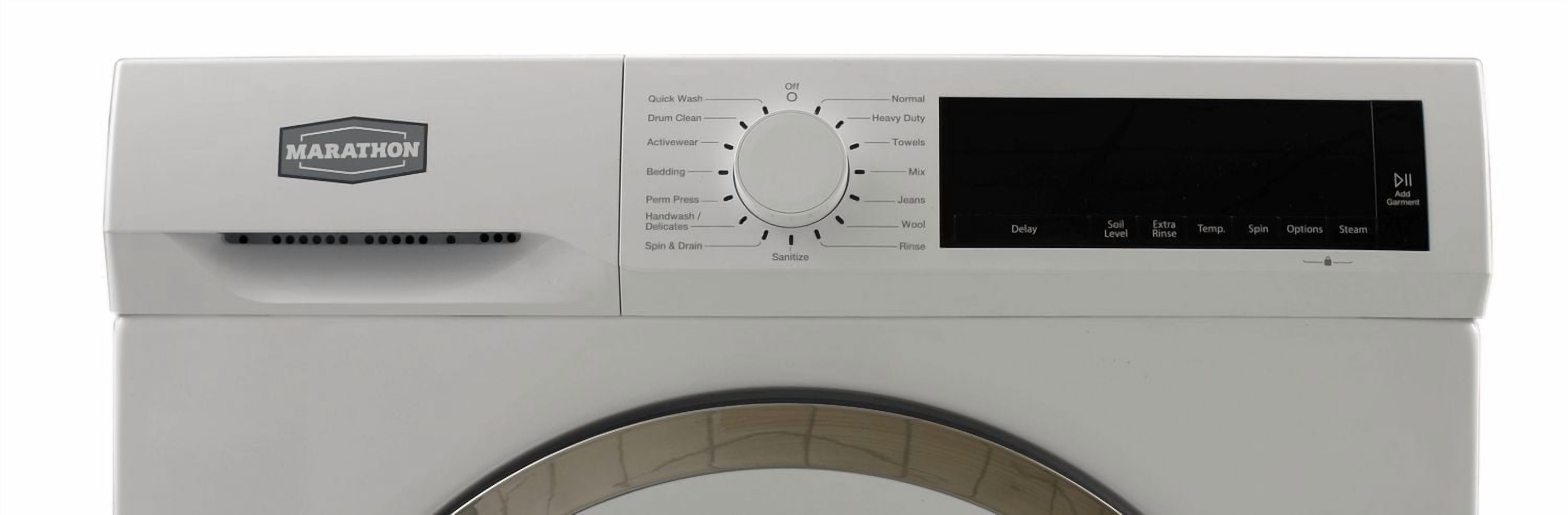 Marathon Deluxe 24" White Front Load Washing Machine