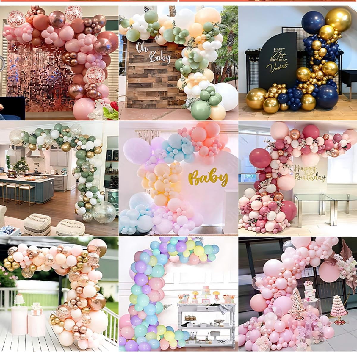 Gold Balloon Arch Stand Kit Party Decoration Supplies