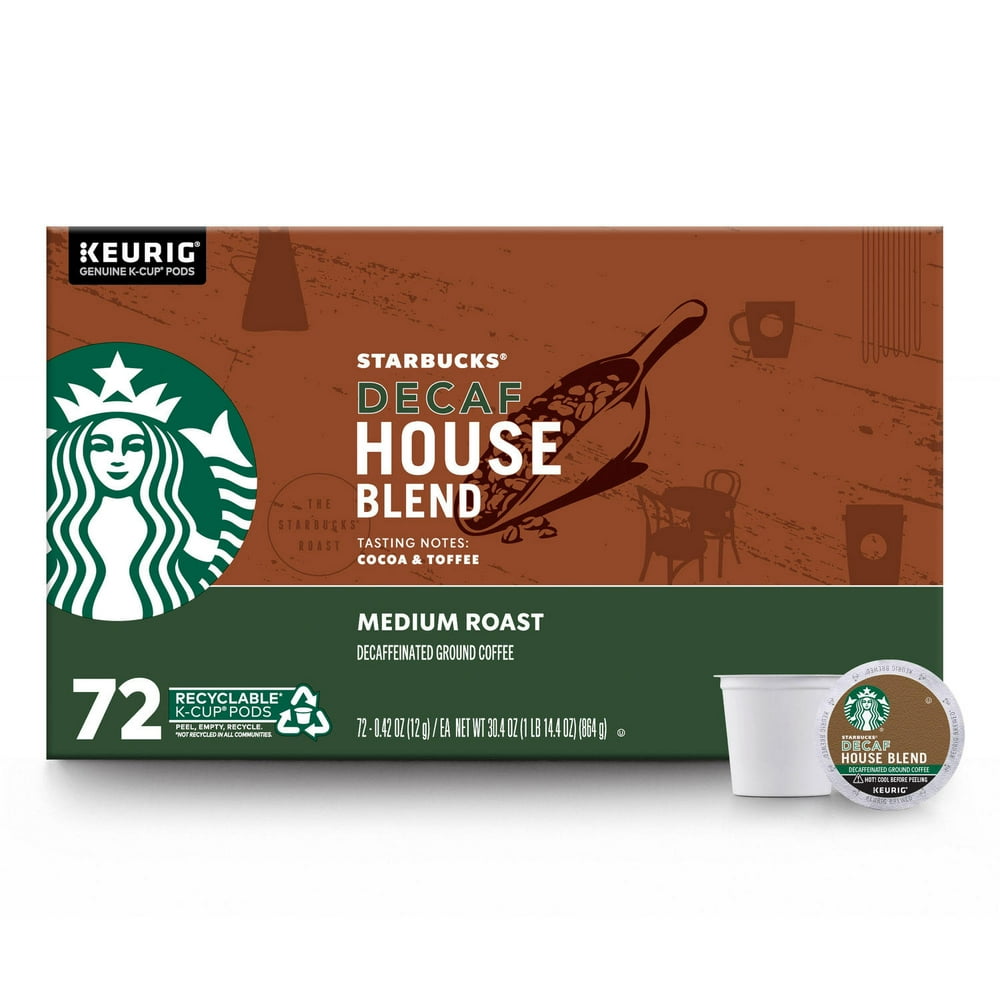 Starbucks Decaf Medium Roast KCups, House Blend (72 ct.)