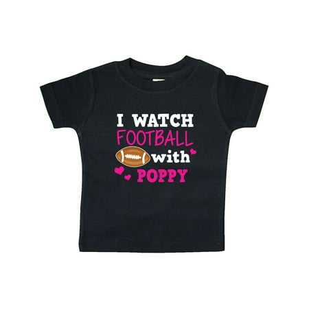 

Inktastic I Watch Football with My Poppy Gift Baby Girl T-Shirt