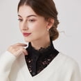 thumbnail image 6 of HOYUFEI Cute Petal Fake Collar Playful White Cotton Shirt Detachable Collars, 6 of 8