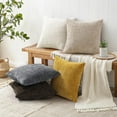 thumbnail image 5 of SUSIELADY Chenille Throw Pillow Covers 18x18 Set of 2, Thick Textured Slubby Couch Pillow Covers, Farmhouse Modern Neutral Decorative Pillow Cases for Sofa, Bed, or Living Room, Dark Grey, 5 of 11