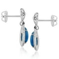 thumbnail image 4 of Sterling Silver Genuine Lapis Drop Earrings, 4 of 9