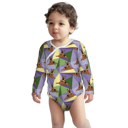 

Fotbe German Shepherd Dog Pattern Unisex-baby Long-sleeve Bodysuit Long Sleeve Bodysuits One-piece 100% Organic Cotton for Infant Baby Boys Unisex-3 Months