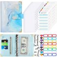 thumbnail image 1 of A6 Budget Organizer Binder Cash Envelope System Loose Leaf Notebook Diy Journal Agenda Planner With Zipper Pocket Expense SheetA6 He Qiyong unisex, 1 of 2