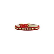 Mirage Pet Products 78-06 10Rd Crystal Cat Safety with Band Collar Red 10