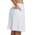 thumbnail image 5 of BALEAF Women's Long Skorts With pocket Athletic Wear Ladies Shorts Golf Casual Skirt UV Protection White L, 5 of 8
