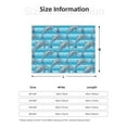 thumbnail image 5 of Yiaed Dolphin Print Blanket Throw Blanket Soft Cozy Flannel Blanket for Home Bed Sofa Couch Chair-50"x40", 5 of 6
