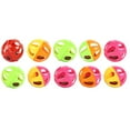 thumbnail image 3 of 10pcs Bell Toys for Cats Colorful Plastic Hollow Two-Tone Jingle Bell Pounce Chase Rattle Ball Toys (Random Color), 3 of 6