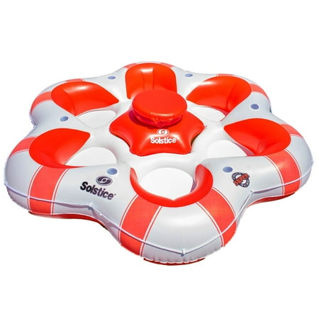 Solstice Water - Swimline Solstice Inflatable SuperChill Island 6 Person Water Raft Float Lounger
