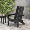 Eliphaz Outdoor Contemporary Acacia Wood Foldable Adirondack Chair, Black